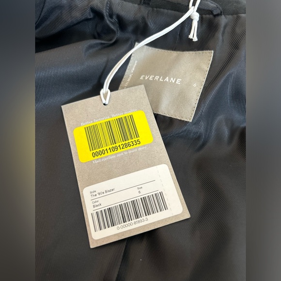 Everlane The 80s Wool Blazer Jacket Black - Picture 3 of 3